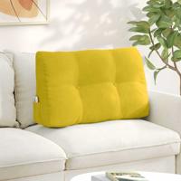 Rugkussen Geel 80 x 24 x 50 cm Fluweel Rugkussen Geel 80 x 24 x 50 cm Fluweel