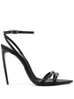 Saint Laurent sandales New Nuit 100 mm - Noir - thumbnail