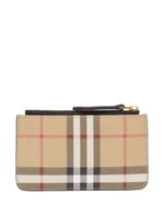 Burberry porte-cartes en cuir à motif Vintage Check - Marron