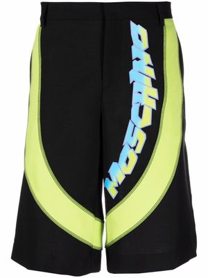 Moschino short à logo imprimé - Noir