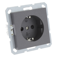 Q-Link S-Line Contactdoos | 1-voudig | Randaarde | Antraciet - 54.097.42