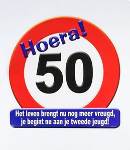 Huldeschild Hoera 50 Jaar