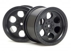 6 spoke wheel black (83x56mm/2pcs)