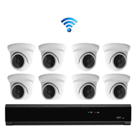 8x Draadloze Professionele 4K Ultra HD IP Dome Bewakingscamera Set - POE NVR Recorder - 8 Kanaals - Nachtzicht & 1TB Opslag