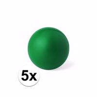 5 groene anti stressballetjes 6 cm