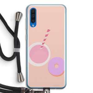 Donut: Samsung Galaxy A50 Transparant Hoesje met koord