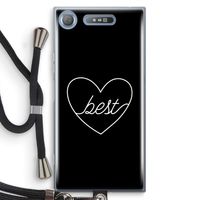 Best heart black: Sony Xperia XZ1 Transparant Hoesje met koord