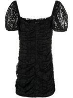 ROTATE BIRGER CHRISTENSEN puff-sleeve lace minidress - Noir