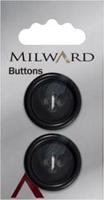 Milward Knoop Zwart/Blauw 25mm (2 stuks)