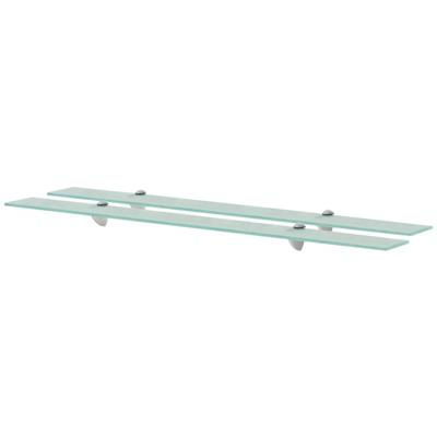 Schappen zwevend 2 st 100x10 cm 8 mm glas