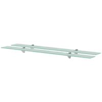 Schappen zwevend 2 st 100x10 cm 8 mm glas