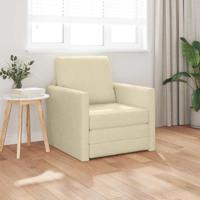 Vloerslaapbank met kussen Crème 74 x 77 x 81 cm Stof