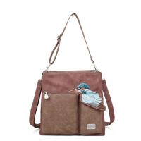 Hi-di-hi Schoudertas Kingshopper Lila/Bruin - PRE ORDER: LEVERBAAR VANAF SEPTEMBER 2025