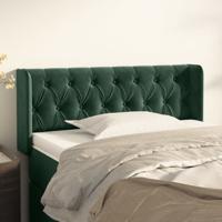 Hoofdbord met randen 93x16x78/88 cm fluweel donkergroen