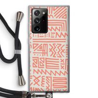 Marrakech Pink: Samsung Galaxy Note 20 Ultra / Note 20 Ultra 5G Transparant Hoesje met koord