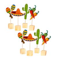 Mexicaanse cocktail feest prikkers fiesta - 36x - 9 cm - cocktailprikkers / prikkertjes - Tropisch