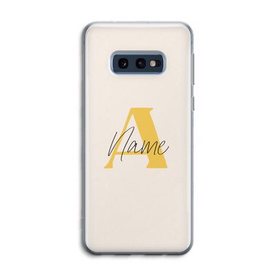 Amber Script: Samsung Galaxy S10e Transparant Hoesje