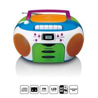 Lenco Draagbare radio met CD en cassette Kids Multi Colour - SCD-971 Lenco Draagbare radio met CD en cassette Kids Multi Colour - SCD-971