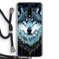 Darkness Wolf: OnePlus 7 Transparant Hoesje met koord