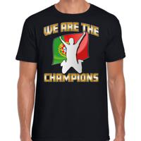 Verkleed T-shirt voor heren - Portugal - zwart - voetbal supporter - themafeest