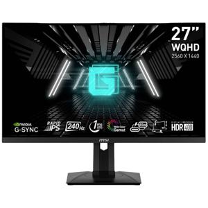 MSI G274QPXDE Gaming monitor Energielabel F (A - G) 68.6 cm (27 inch) 2560 x 1440 Pixel 16:9 1 ms HDMI, DisplayPort, Hoofdtelefoonaansluiting, USB-C IPS LCD