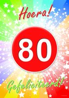 Decoratie poster 80 jaar - thumbnail