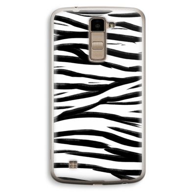 Zebra pattern: LG K10 (2016) Transparant Hoesje