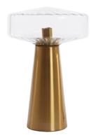 Light & Living Tafellamp 'Pleat' Glas, 45cm, kleur Transparant