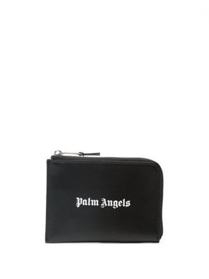 Palm Angels porte-cartes à logo imprimé - Noir