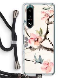 Japanse bloemen: Sony Xperia 5 III Transparant Hoesje met koord