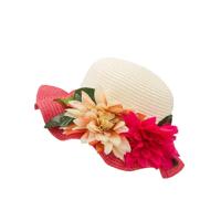 Zon hoeden zomer hoeden bloem grote Dakransjes stro strand GLB stro hoed (Rose rood)