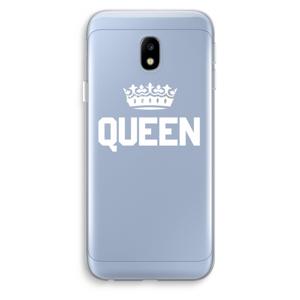 Queen zwart: Samsung Galaxy J3 (2017) Transparant Hoesje