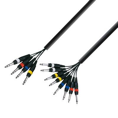 Adam Hall 3 Star L8 VP 0500 multikabel 4 x Jack TRS naar 8 x Jack TS 5 m