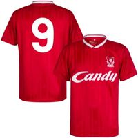 Liverpool FC Candy Retro Voetbalshirt 1988-1989 + Nummer 9 (Rush) - thumbnail