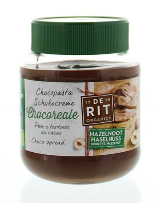 De Rit Chocoreale hazelnootpasta rietsuiker bio (350 gr)