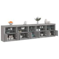 Dressoir met LED-verlichting 283x37x67 cm grijs sonoma eiken Dressoir met LED-verlichting 283x37x67 cm grijs sonoma eiken