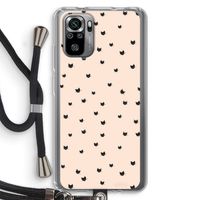 Kleine kattenkopjes: Xiaomi Redmi Note 10S Transparant Hoesje met koord