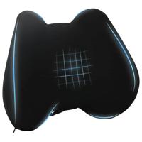 VidaXL Rugkussen met kussen zwart 40 x 32 x 13 cm polyester