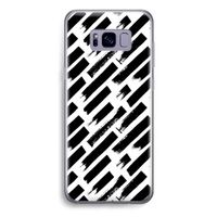 Zwarte vegen: Samsung Galaxy S8 Plus Transparant Hoesje Zwarte vegen: Samsung Galaxy S8 Plus Transparant Hoesje