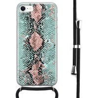 iPhone SE 2020 hoesje met koord - Snake pastel