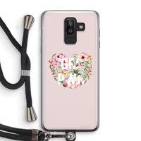 GRL PWR Flower: Samsung Galaxy J8 (2018) Transparant Hoesje met koord