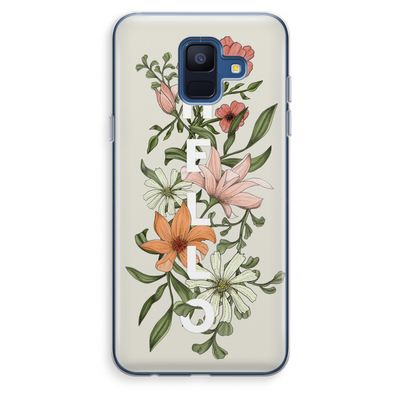 Hello bloemen: Samsung Galaxy A6 (2018) Transparant Hoesje