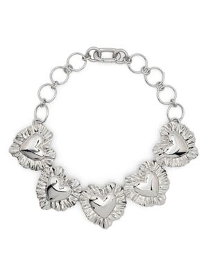 Bimba y Lola Halsketting met hart bedels - Zilver