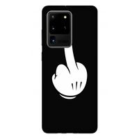 Middle finger black: Samsung Galaxy S20 Ultra Tough Case