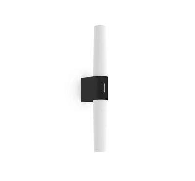 Badkamer Wandlamp zwart LED boven spiegel badkamer Nordlux Helva