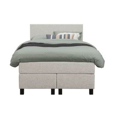Boxspring Liv egaal - ecru - 120x200 cm - vierkante poot - Leen Bakker