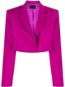 THE ANDAMANE blazer crop à simple boutonnage - Rose