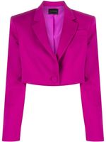 THE ANDAMANE blazer crop à simple boutonnage - Rose