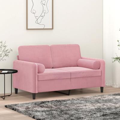 VidaXL Sierkussens 2 st 15x50 cm fluweel roze
