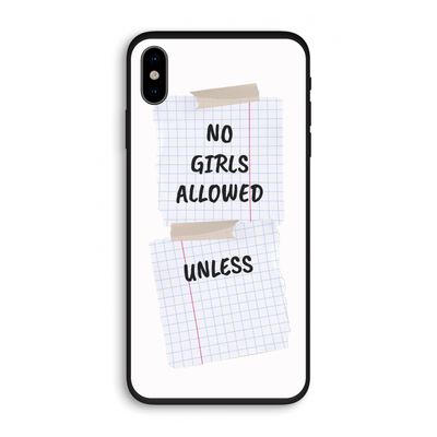 No Girls Allowed Unless: iPhone XS Biologisch afbreekbaar hoesje No Girls Allowed Unless: iPhone XS Biologisch afbreekbaar hoesje